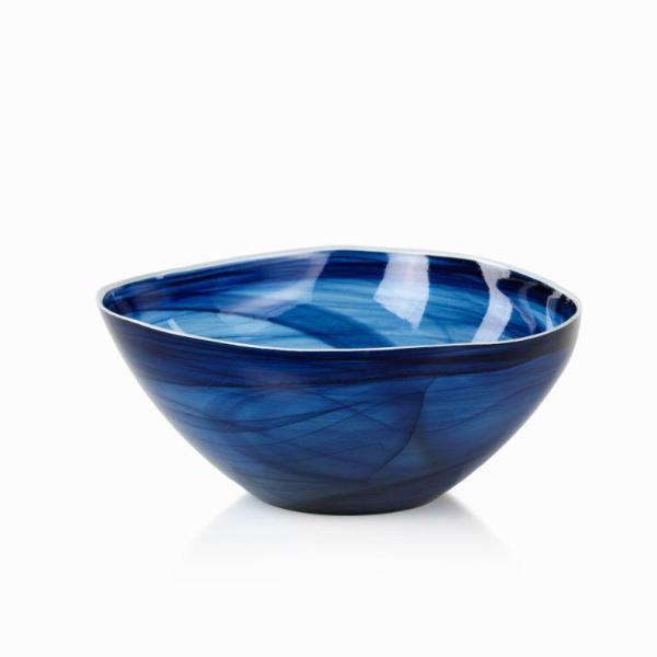 Monte Carlo Alabaster Glass Bowl - Indigo - CARLYLE AVENUE