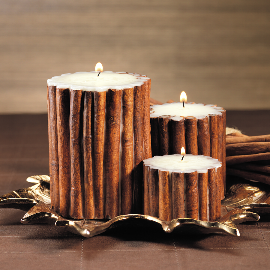 Cinnamon Stick Scented Pillar Candle - Candles by Carlyle Avenue