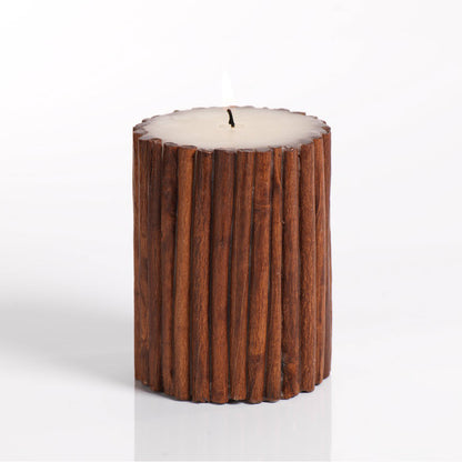 Cinnamon Stick Scented Pillar Candle - Candles by Carlyle Avenue
