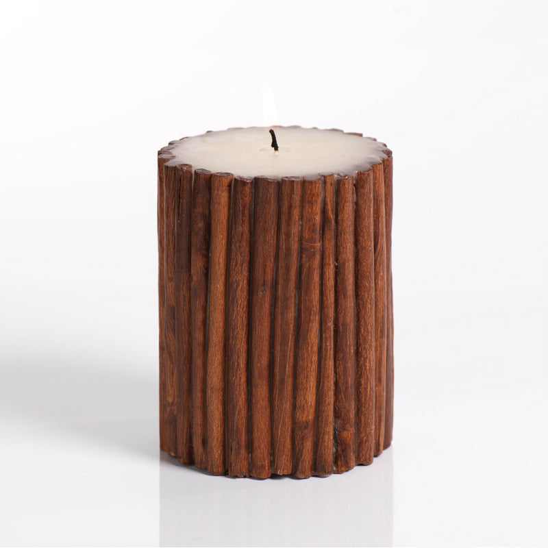 Cinnamon Stick Scented Pillar Candle - Candles by Carlyle Avenue