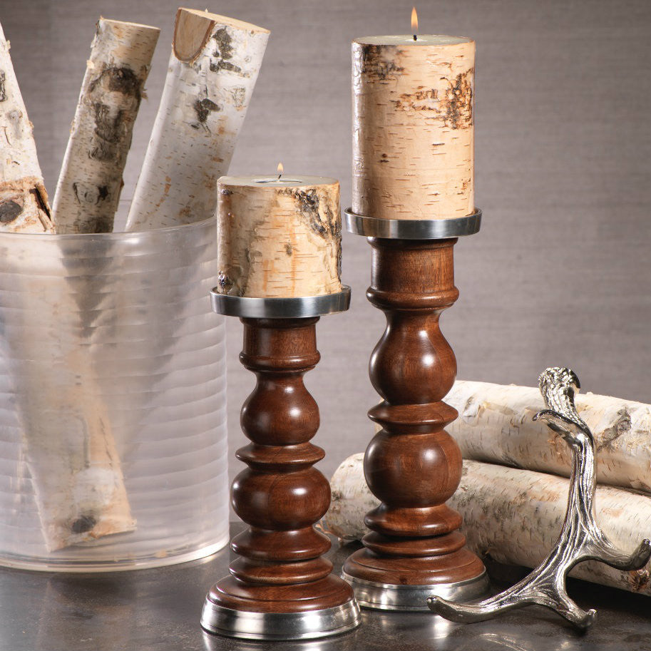 Birchwood Scented Pillar Candles - Set of 4 - CARLYLE AVENUE