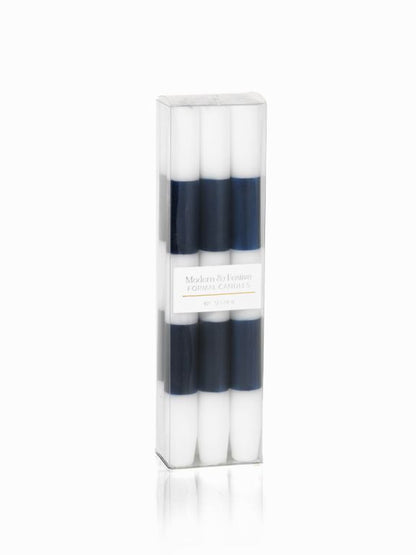 Modern & Festive Blue Formal Taper Candles - Box of 6 - Set of 2 - Candles by Carlyle Avenue