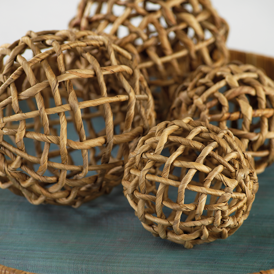 Water Hyacinth Twisted Fill Ball, Set of 8 - Decorative Accessories by Carlyle Avenue
