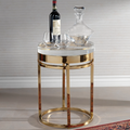 The Langham Side Table - Polished Gold - Furniture by Carlyle Avenue