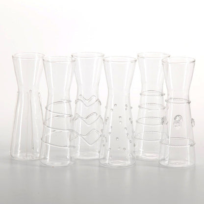 Raised Design Individual Carafes - Set of 6 - Glassware by Carlyle Avenue