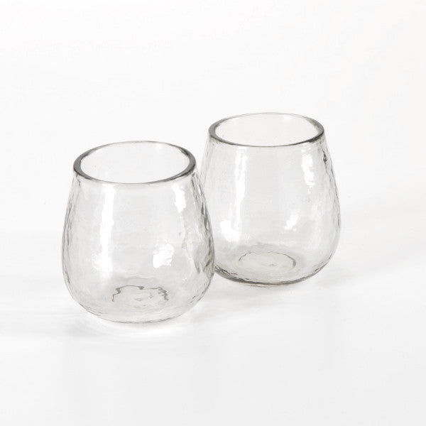 Hammered Stemless Glass - CARLYLE AVENUE