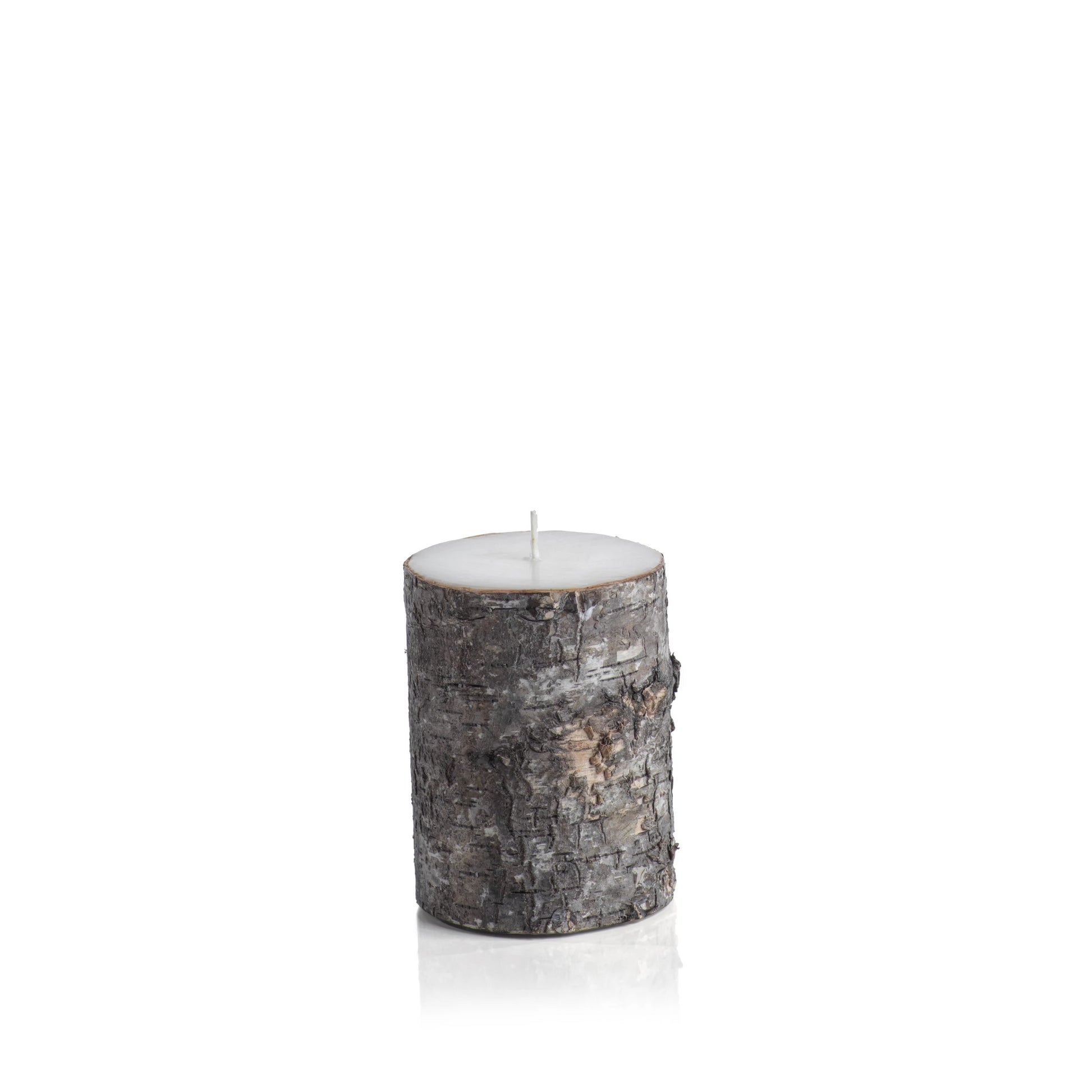 Dark Birchwood Fragrance Free Pillar Candle - CARLYLE AVENUE