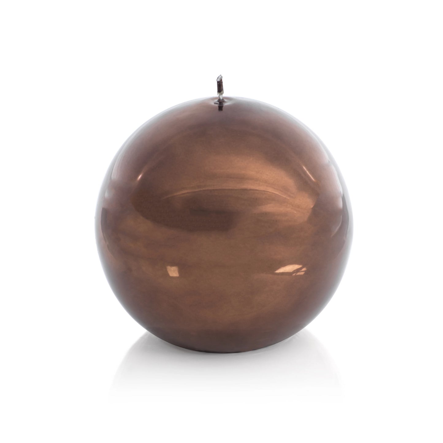 Shiny Metallic Ball Candle - Chestnut - CARLYLE AVENUE