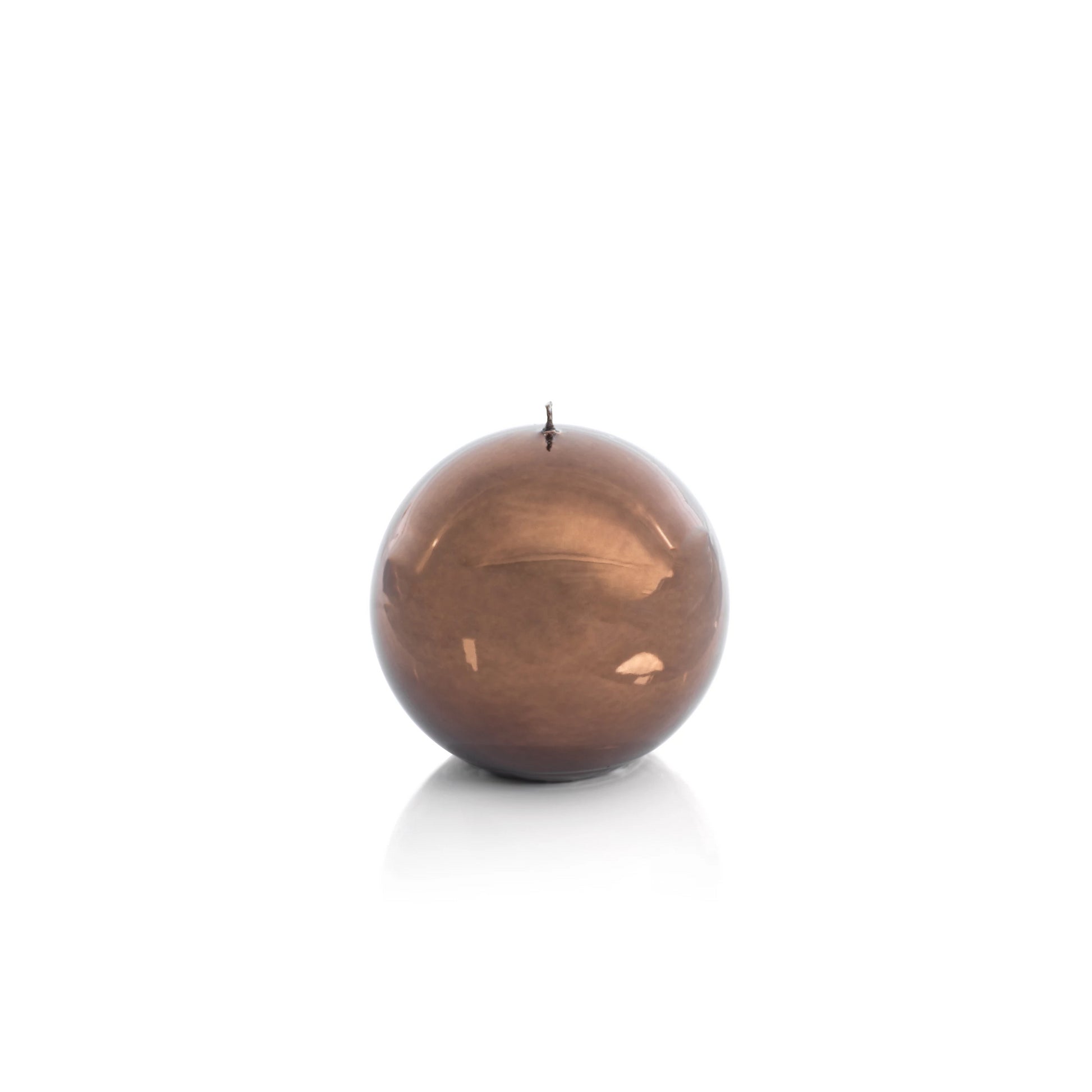 Shiny Metallic Ball Candle - Chestnut - CARLYLE AVENUE