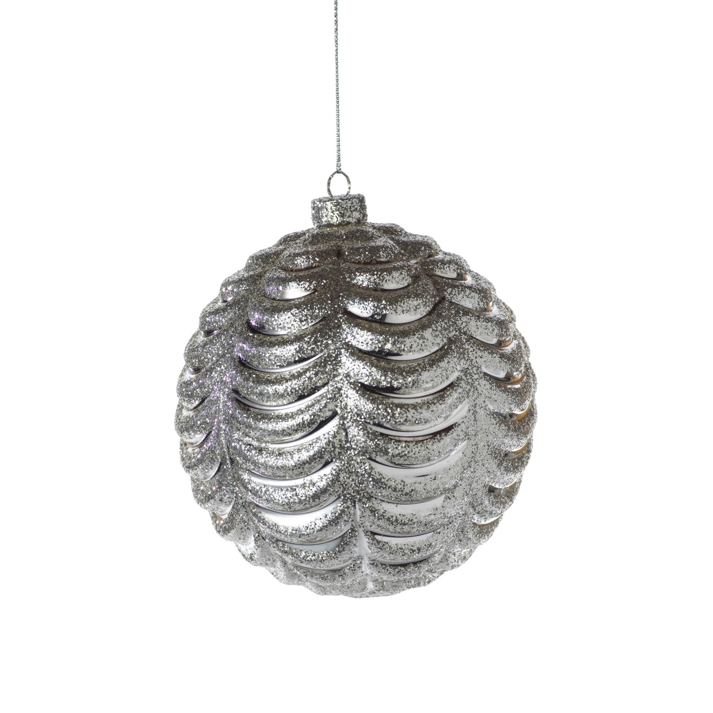 Silver Ripple Ball Ornament - CARLYLE AVENUE