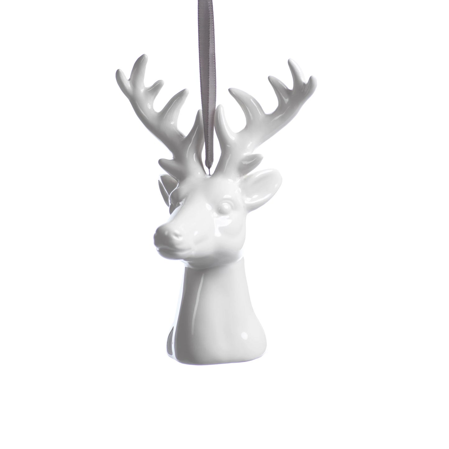 Ceramic White Reindeer Ornament - Set of 4 - CARLYLE AVENUE