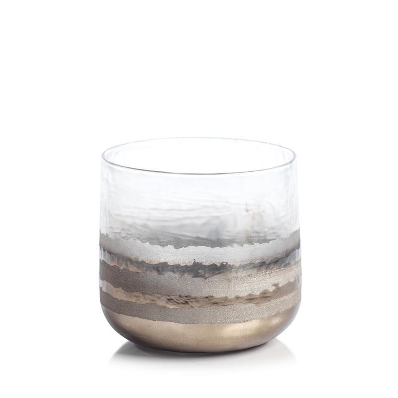Smoke Votive Holder - Gold - Hurricane by Carlyle Avenue