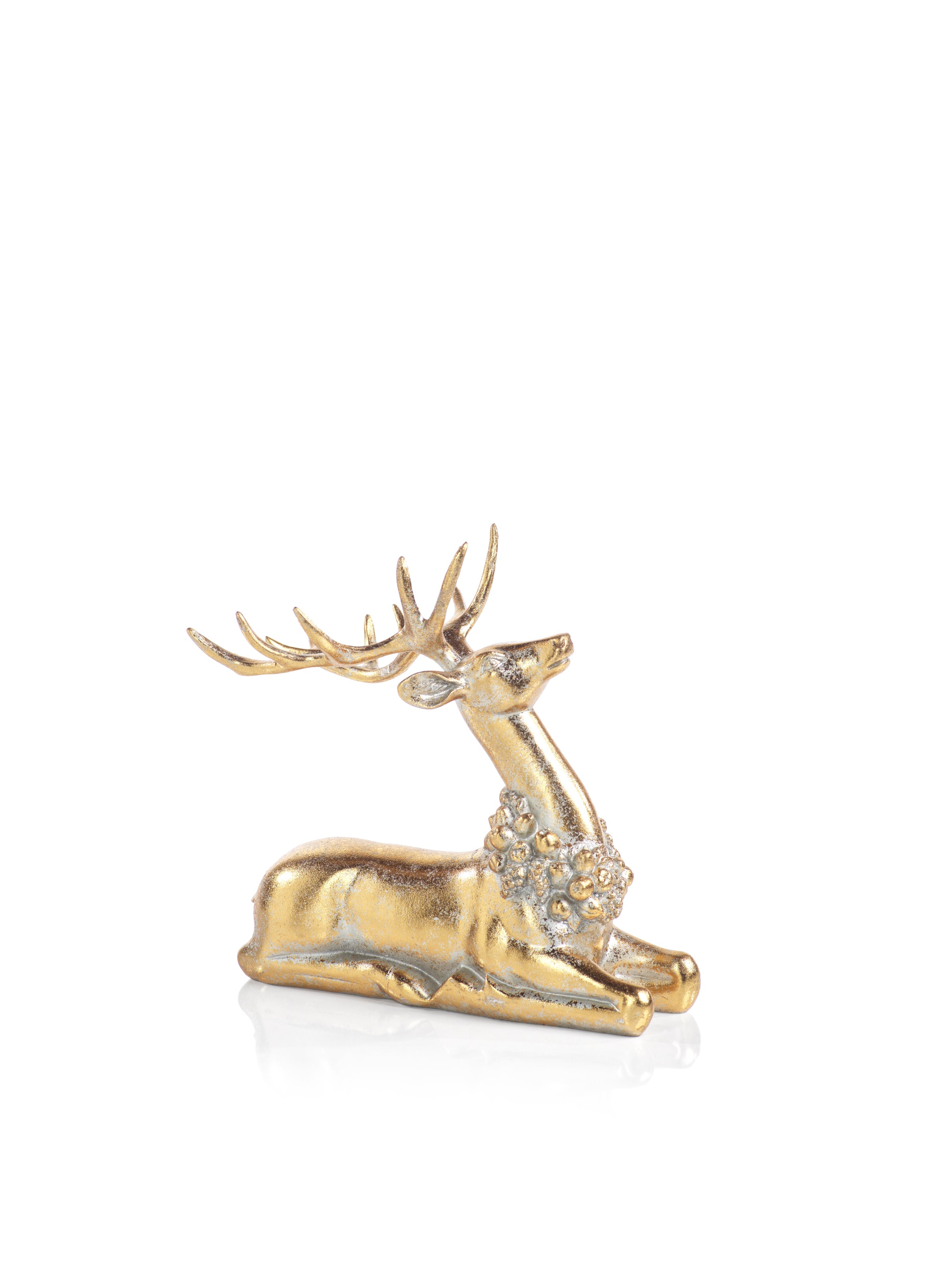 Large Deer with Ornamental Wreath - Holiday Decor by Carlyle Avenue
