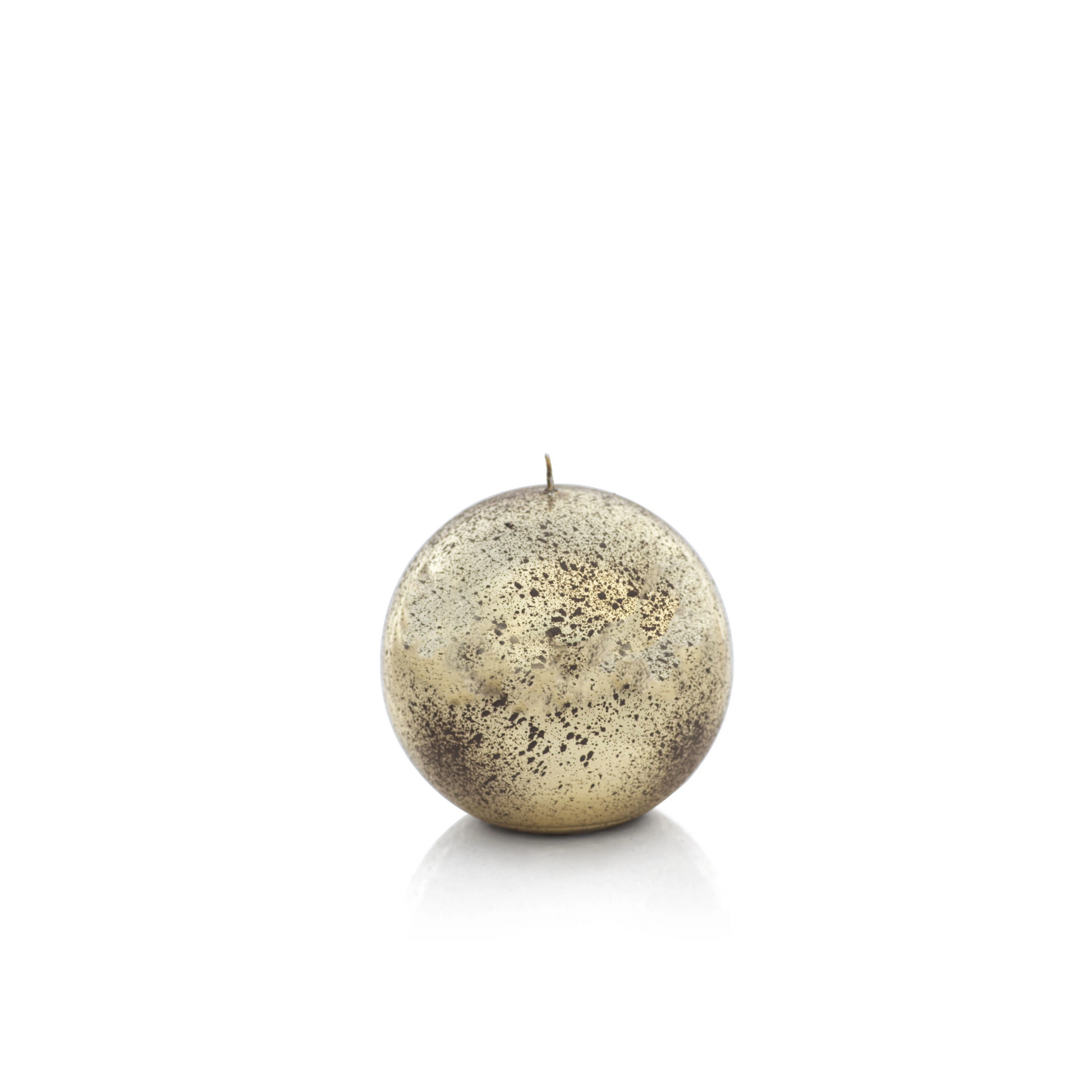 Shiny Metallic Ball Candle - Antique Gold - Candles by Carlyle Avenue