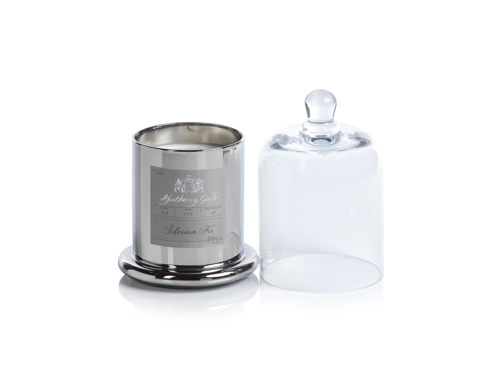 Apothecary Guild Domed Candle - Silver - Siberian Fir - CARLYLE AVENUE