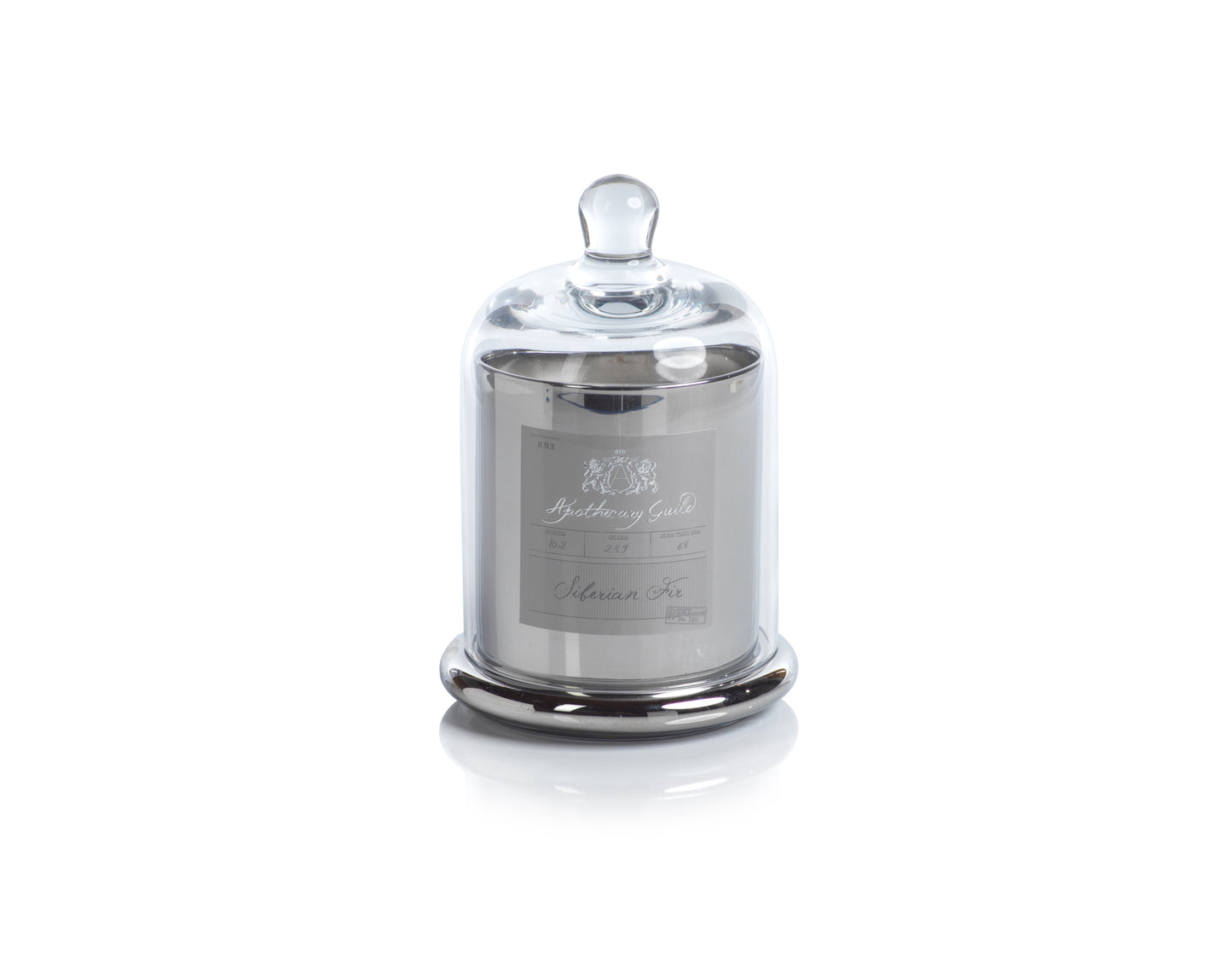 Apothecary Guild Domed Candle - Silver - Siberian Fir - CARLYLE AVENUE