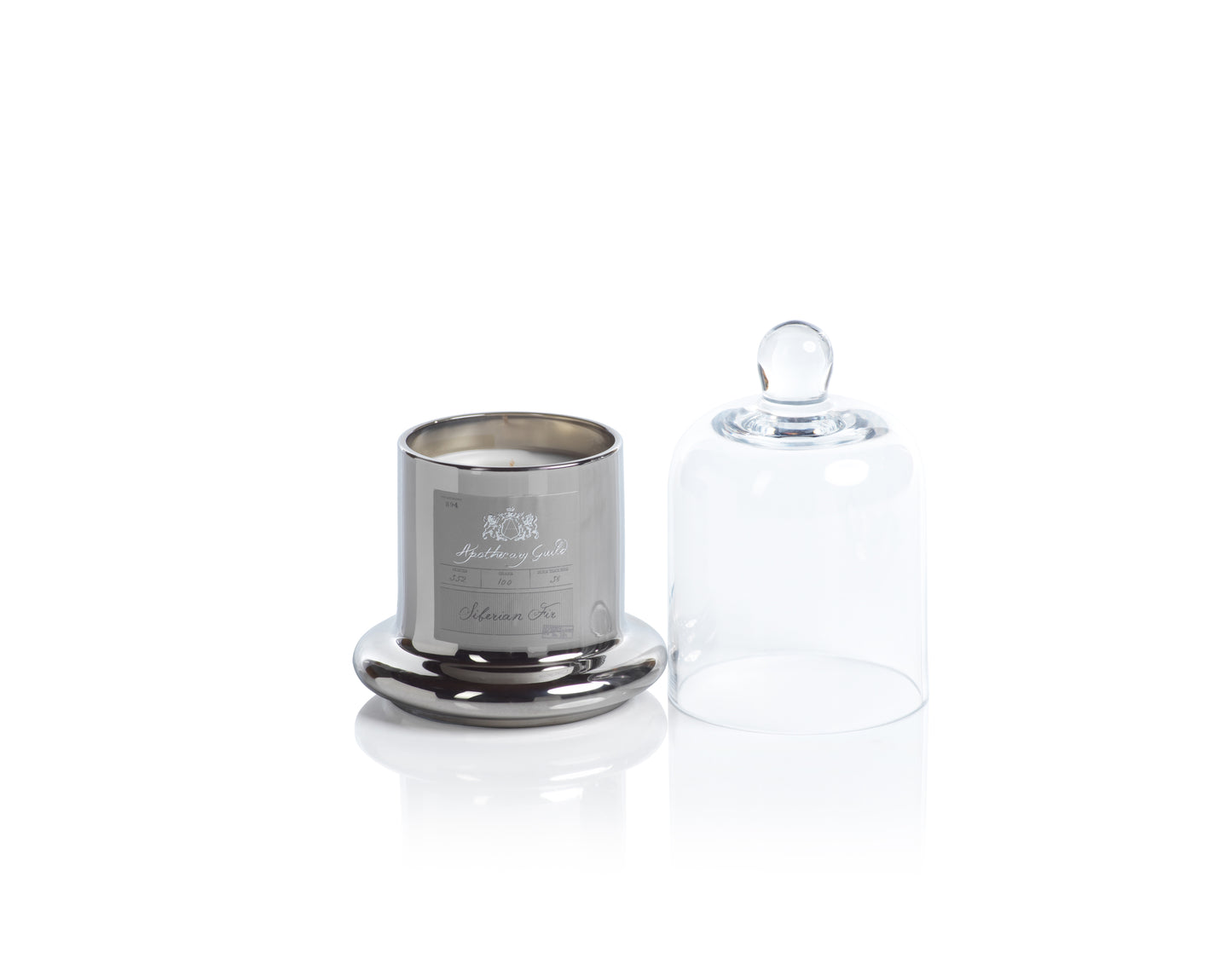 Apothecary Guild Domed Candle - Silver - Siberian Fir - CARLYLE AVENUE