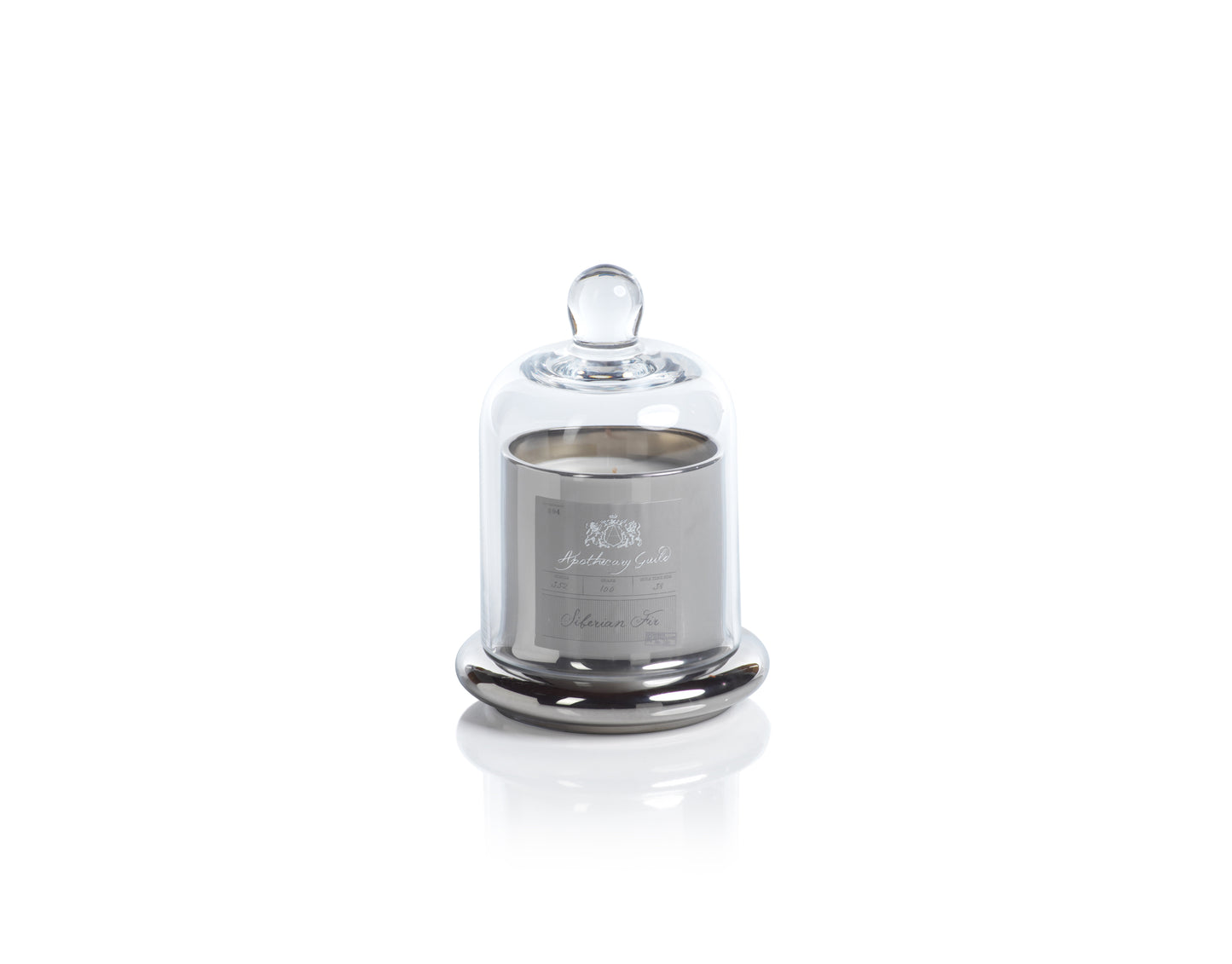 Apothecary Guild Domed Candle - Silver - Siberian Fir - CARLYLE AVENUE