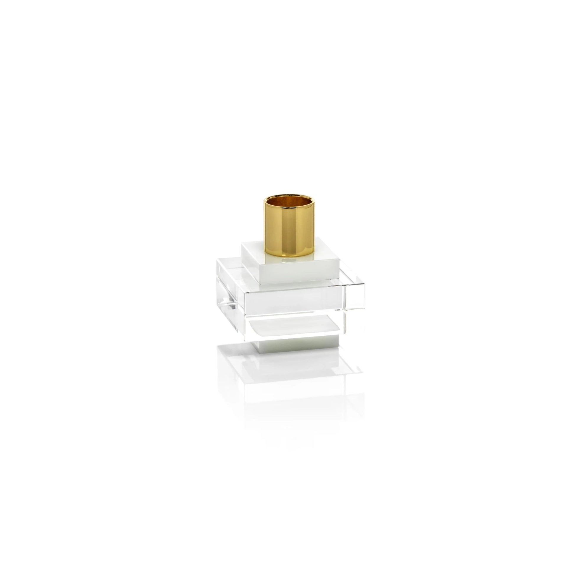 Vera Crystal Square Candle Holder - Taper Holder by Carlyle Avenue