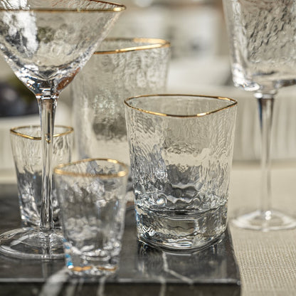 Aperitivo Triangular Glassware w/Gold Rim - Glassware by Carlyle Avenue