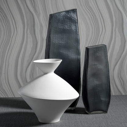 Indigo Smoke Gray Glass Vase - Vases by Carlyle Avenue