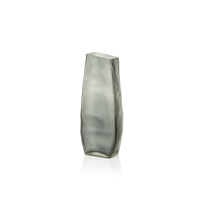 Indigo Smoke Gray Glass Vase - Vases by Carlyle Avenue