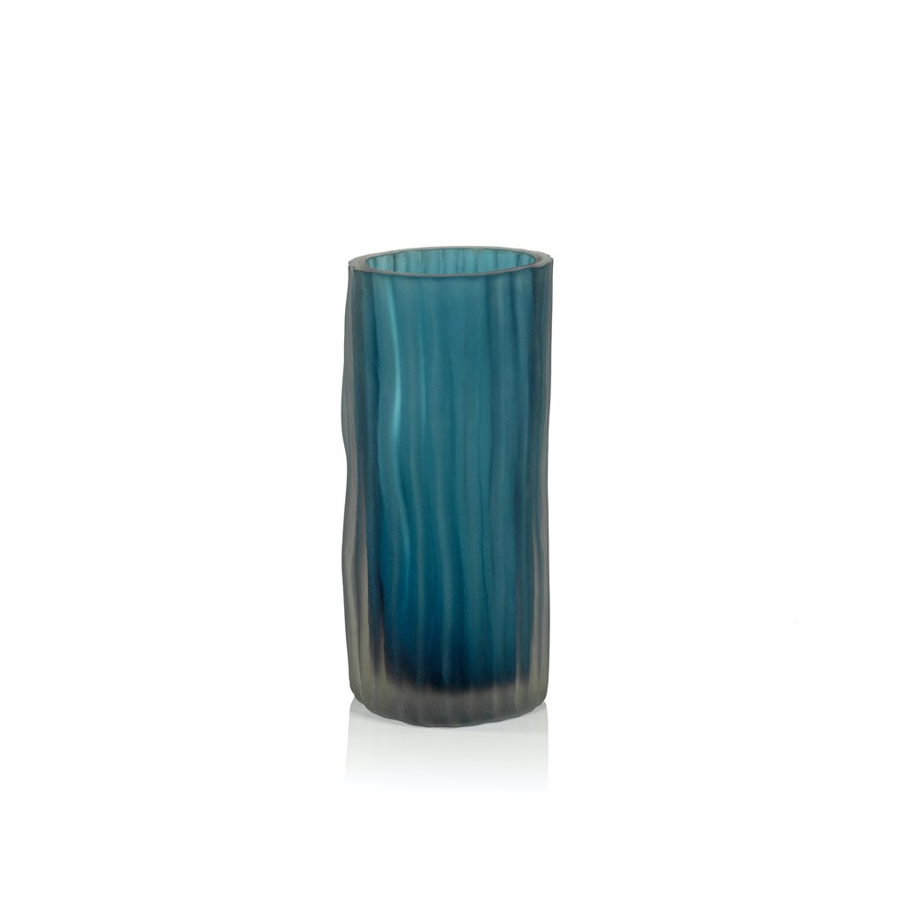 Indigo Powder Glass Vases - Blue - Vases by Carlyle Avenue