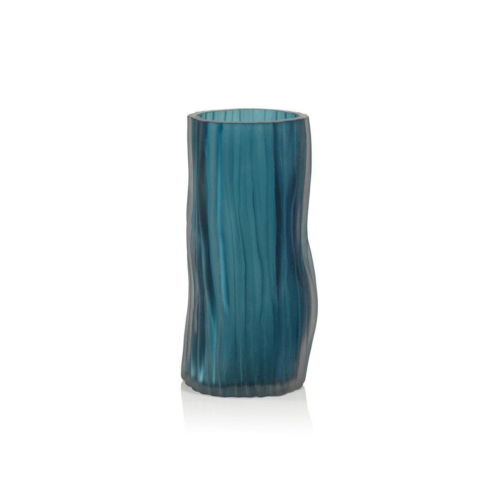 Indigo Powder Glass Vases - Blue - Vases by Carlyle Avenue