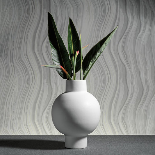 Nora White Stoneware Vase - Vases by Carlyle Avenue