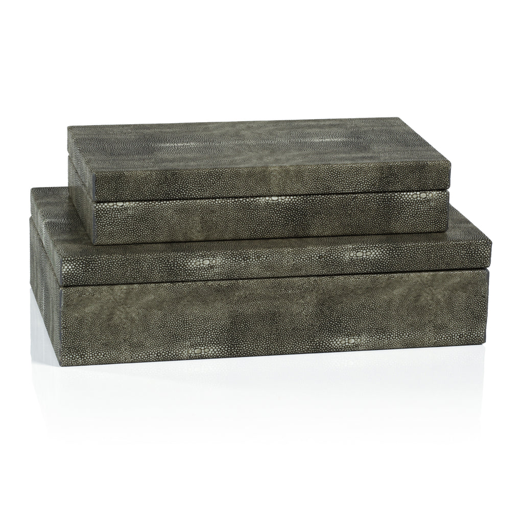 Bora Bora Faux Stingray Leather Box - Decorative Accessories by Carlyle Avenue