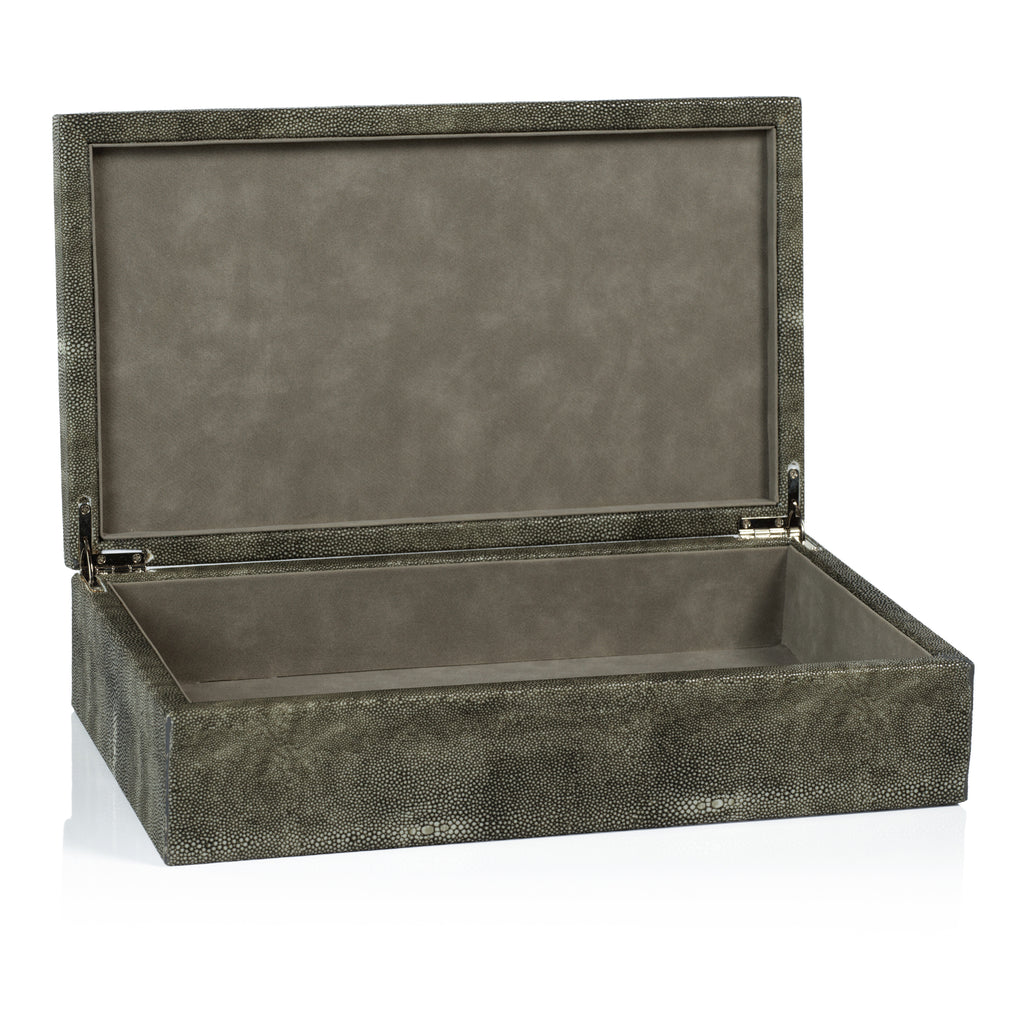 Bora Bora Faux Stingray Leather Box - Decorative Accessories by Carlyle Avenue