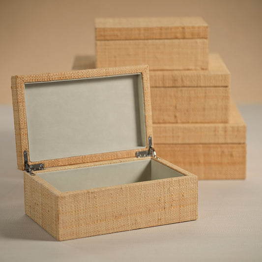 Bungalow Grasscloth Box - Boxes by Carlyle Avenue