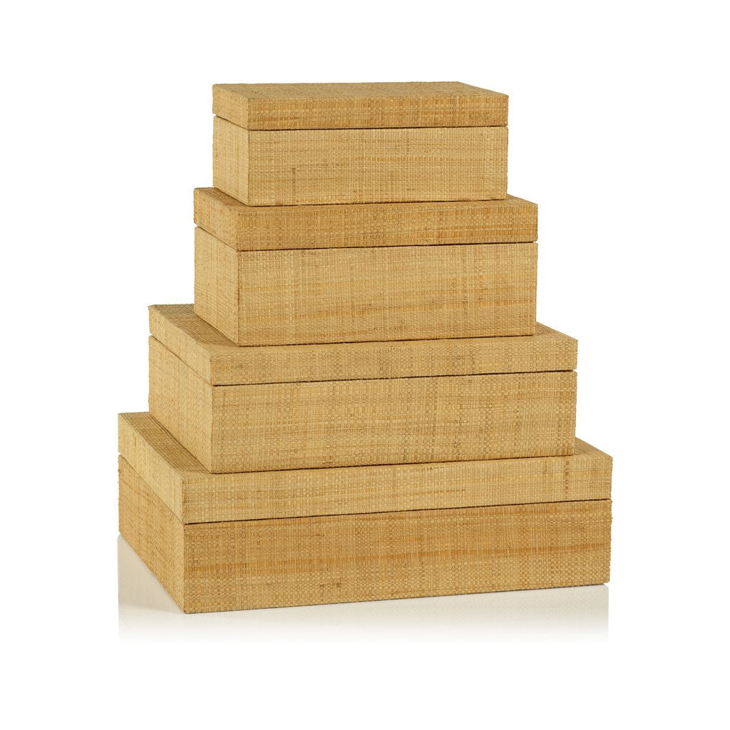 Bungalow Grasscloth Box - Boxes by Carlyle Avenue