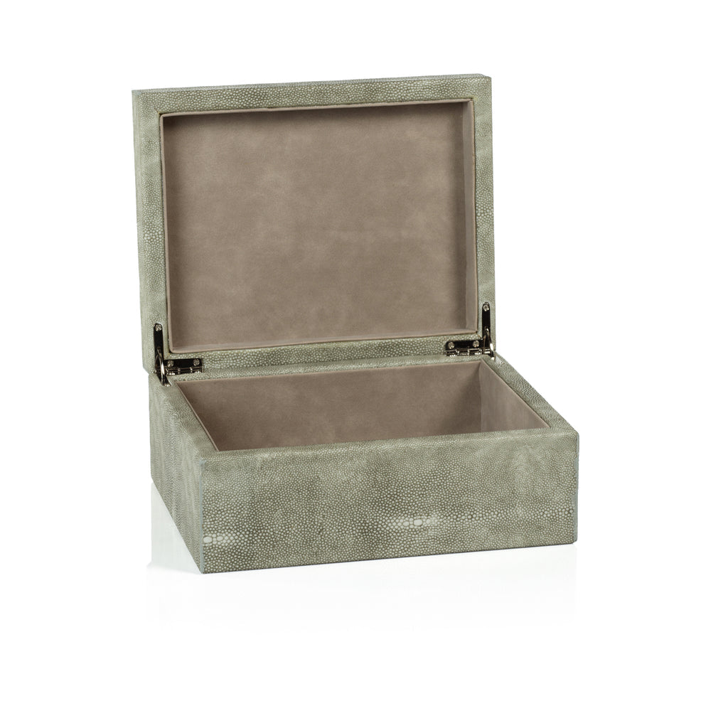 Moorea Shagreen Leather Box - Decorative Accessories by Carlyle Avenue