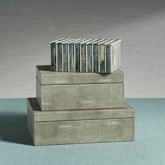 Moorea Shagreen Leather Box - Decorative Accessories by Carlyle Avenue
