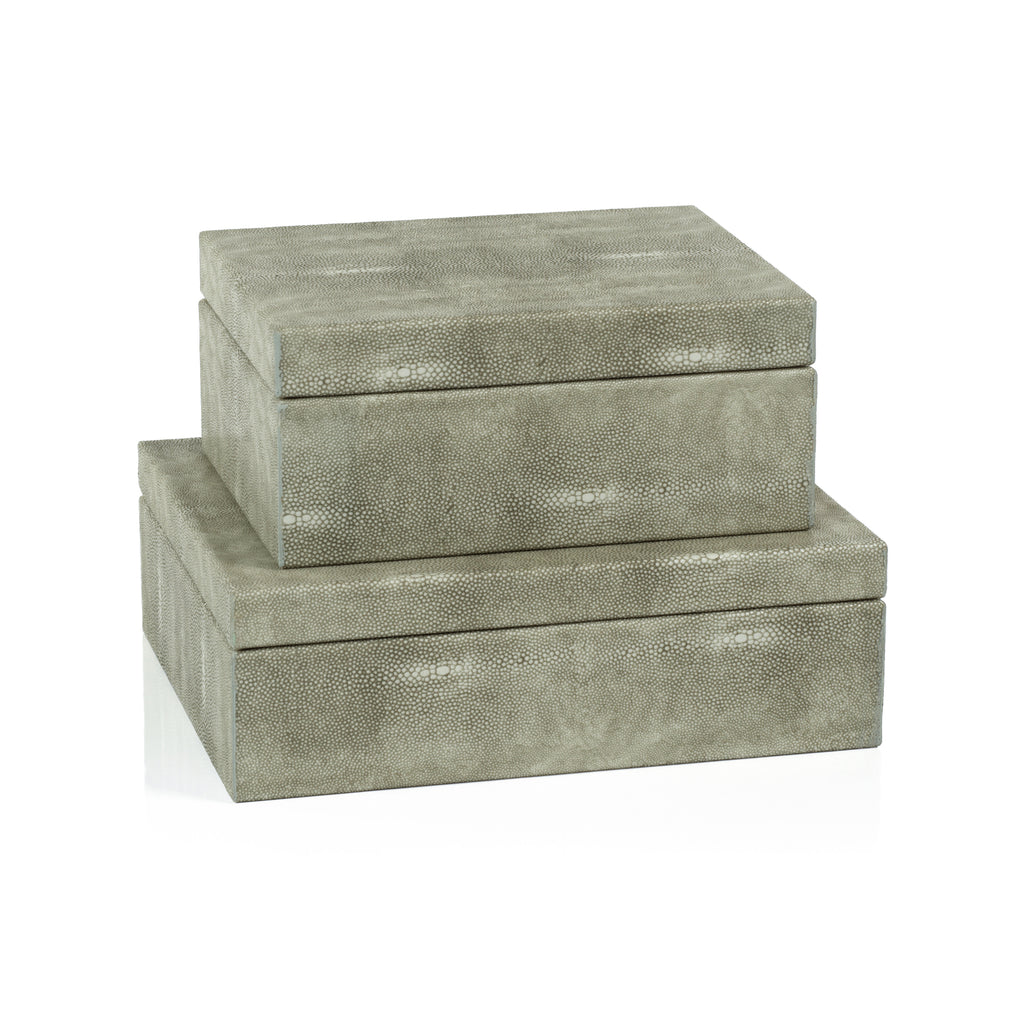 Moorea Shagreen Leather Box - Decorative Accessories by Carlyle Avenue