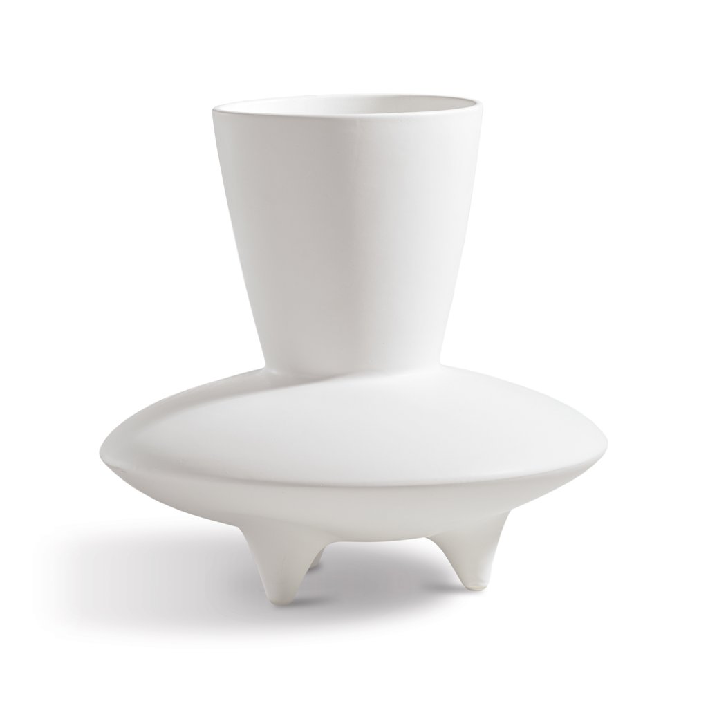 Pacific White Stoneware Vase - Vases by Carlyle Avenue