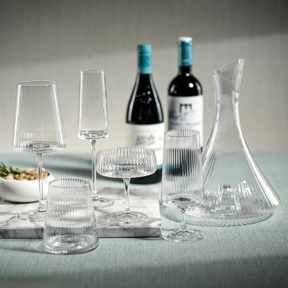 Fluted Textured Glass - Set of 4 - Drinkware by Carlyle Avenue