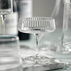 Fluted Textured Martini Glass - Set of 4 - Drinkware by Carlyle Avenue