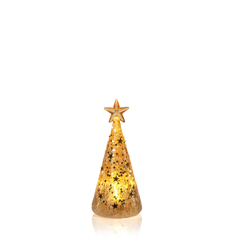 Large Twinkle LED Deco Gold Tree - Seasonal & Holiday Decorations by Carlyle Avenue