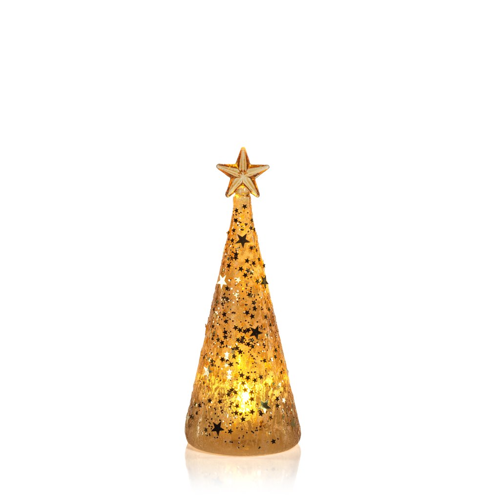 Large Twinkle LED Deco Gold Tree - Seasonal & Holiday Decorations by Carlyle Avenue