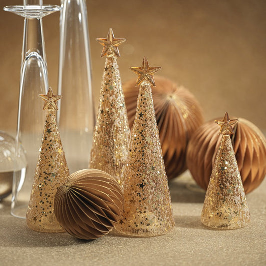 Large Twinkle LED Deco Gold Tree - Seasonal & Holiday Decorations by Carlyle Avenue