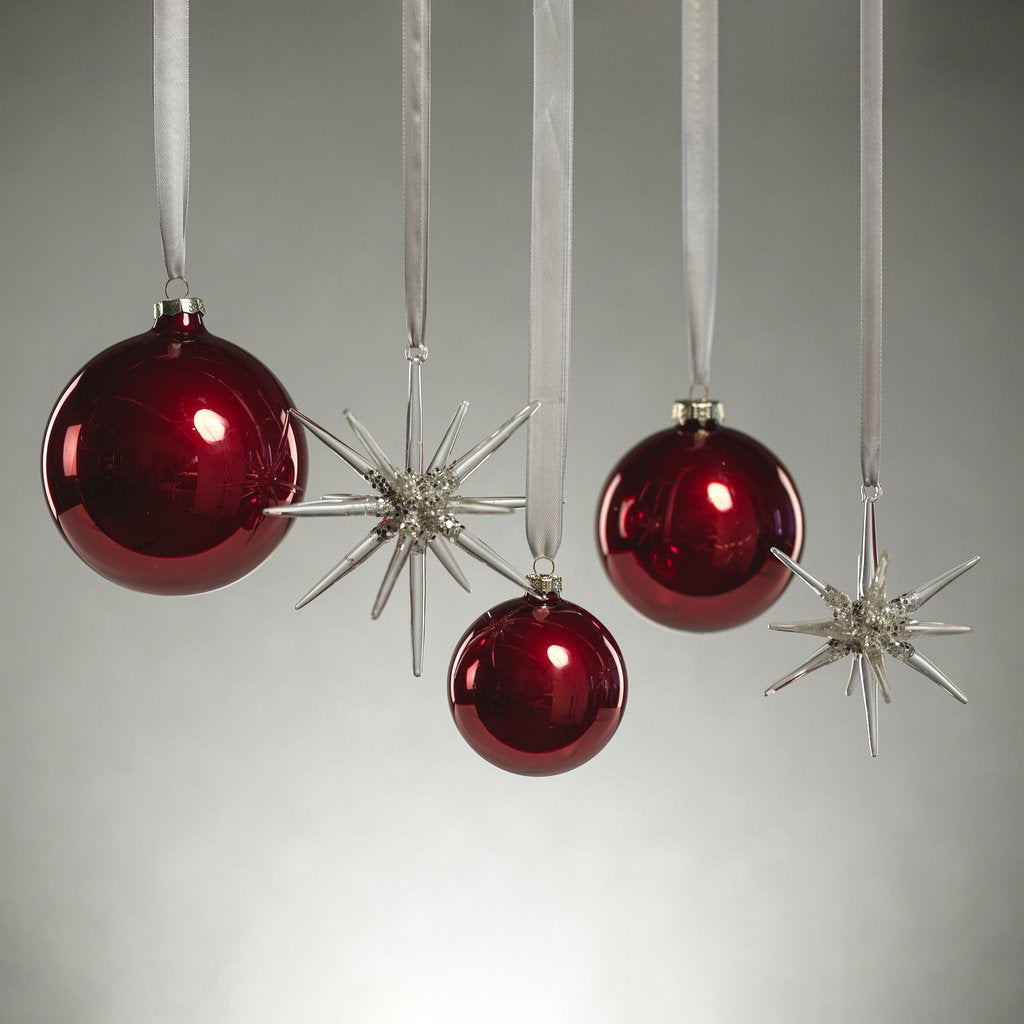 Glass 3D Snowflake - Clear and Silver - Ornaments by Carlyle Avenue