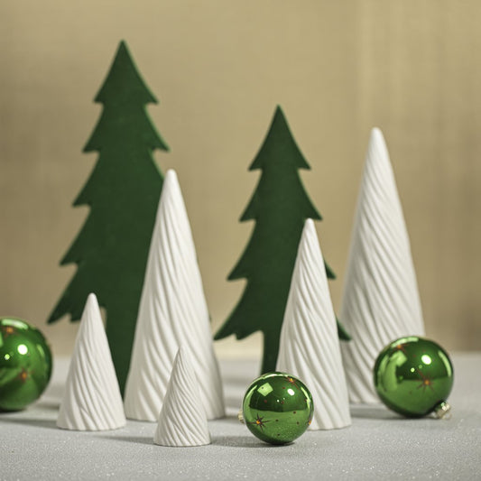 White Spiral Porcelain LED Tree - Christmas Decor by Carlyle Avenue