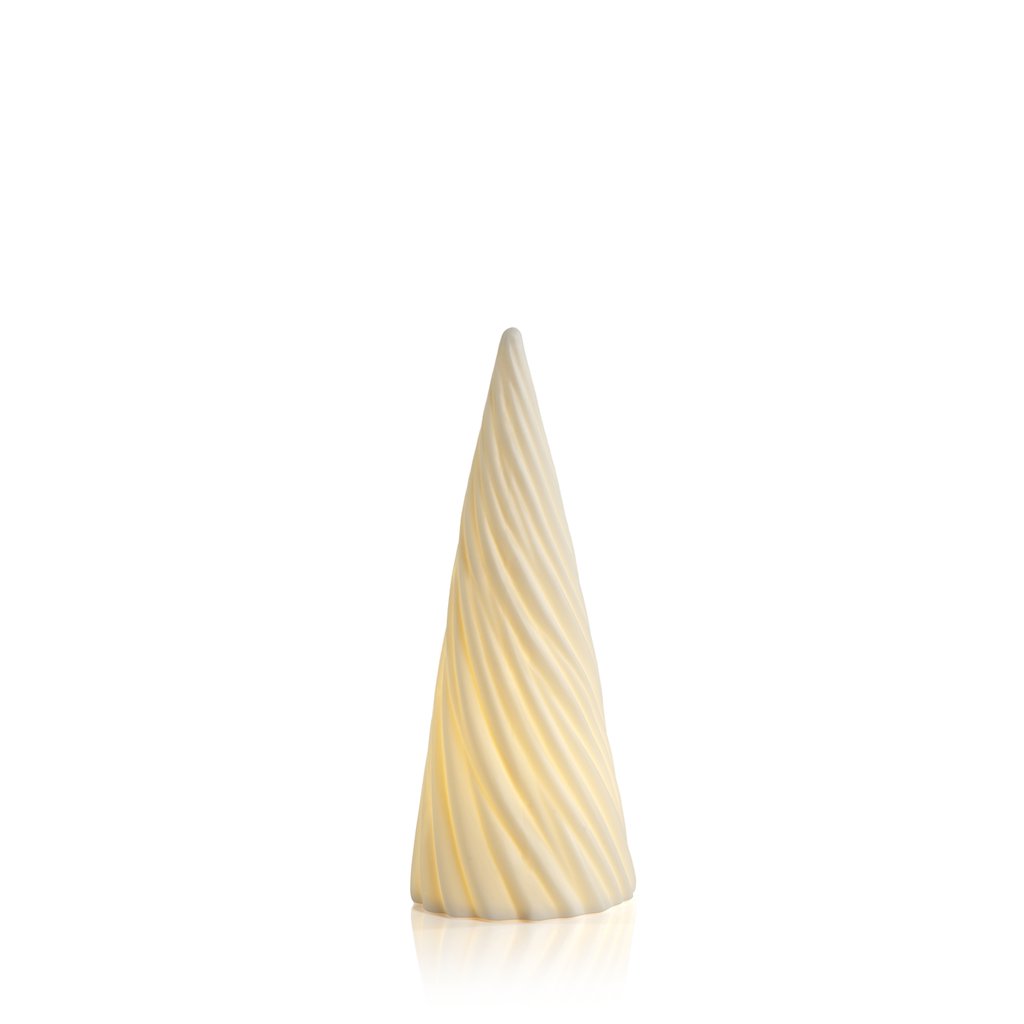 White Spiral Porcelain LED Tree - Christmas Decor by Carlyle Avenue
