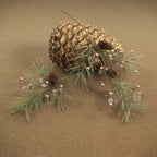 Needle Pine Tree w/Glitter Pinecone Pick - Holiday Decor by Carlyle Avenue