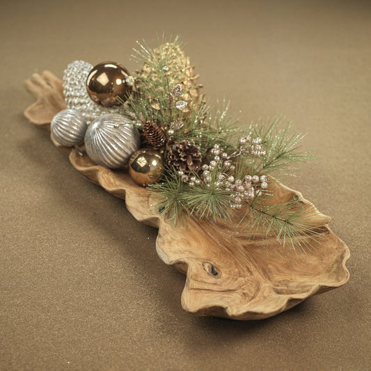 Bali Reclaimed Teak Leaf Tray - Tray by Carlyle Avenue