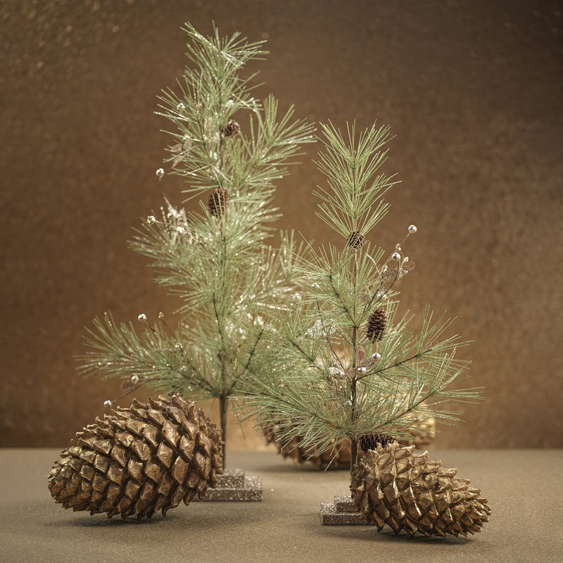 Needle Pine Tree with Small Pine Cones - Holiday Decor by Carlyle Avenue