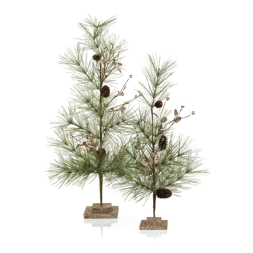Needle Pine Tree with Small Pine Cones - Holiday Decor by Carlyle Avenue