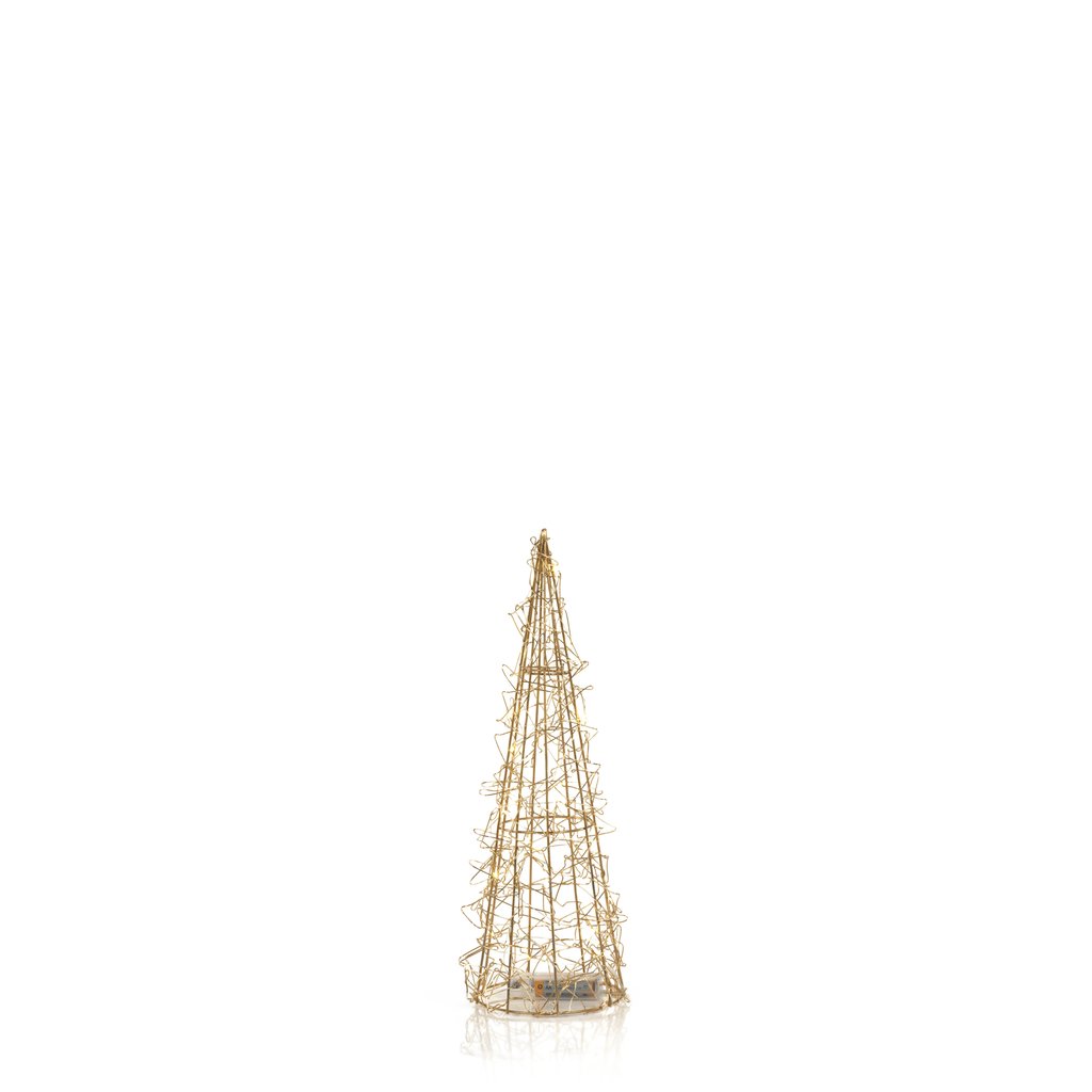 Gold Holiday Wire LED Tree - Christmas Trees by Carlyle Avenue
